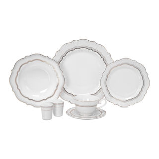La Mesa white bone porcelain dinner set 32 pcs