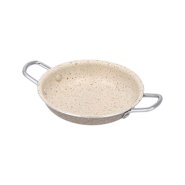 Alberto cream granite non stick fry pan with 2 handles 14 cm image number 0