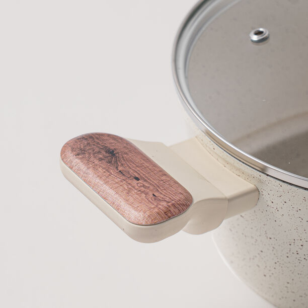 ألبرتو طقم قدور 7 قطع ألومنيوم، كريمي image number 4