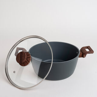 7Pcs Forged Aluminum Cookware Set With Silicone Handles 