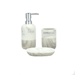 Homez marble effect 3 pcs bath set