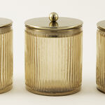 Alberto glass canister set 3pcs, gold image number 2