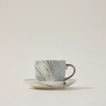 La Mesa Marble W Silver 12 Tea Cup&Saucer 200 Cc image number 1