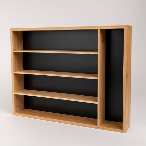 Bamboo Cutlery Organizer Black Surface image number 1