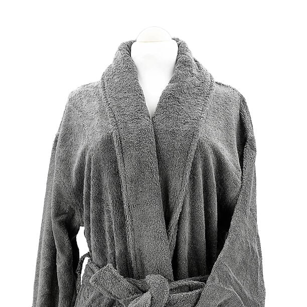 Ultra soft bathrobe, gray size S/M image number 5