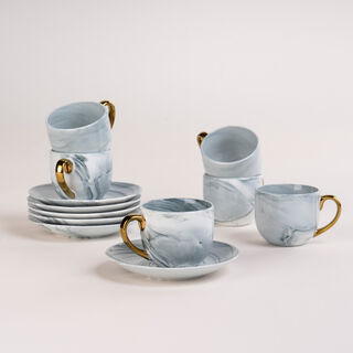 طقم أكواب قهوة مع قاعدة من لا ميسا   12 قطعة