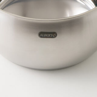 Alberto stainless steel pot with lid, silver 8.2L