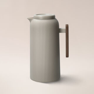 Dallaty beige plastic vacuum flask 1L