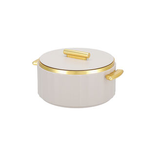 La Mesa matte lailac & gold plastic food warmer 4L