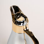 دلتي دلة من الستانلس ستيل كروم وذهبي 1 لتر image number 1