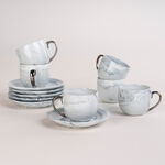La Mesa Marble With Silver Coffee Set 12 Pieces  image number 4