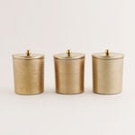 Alberto stainless steel 3pcs canister set 12*12*14cm, gold image number 0
