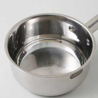 Alberto stainless steel saucepan with lid 8.5*16cm 1.7L, silver