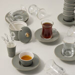 Zukhroof 28Pc Porcelain Tc Set Thumanya Green Serve 6 image number 5