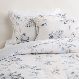 Cottage border floral 3pc comforter super king blue 250*260cm