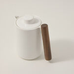 White wood and porcelain English tea cups set 5 pcs image number 3