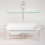 طبق تقديم مع سخّان مستطيل image number 0