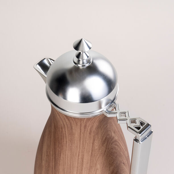 طقم دلات بلاستك لون بني فاتح تصميم كوفه سعة 1 لتر من دلتي  image number 2