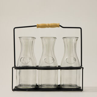 طقم المشروبات من البرتو مكوّن من 6 كاسات مع قاعدة ومسّاكة