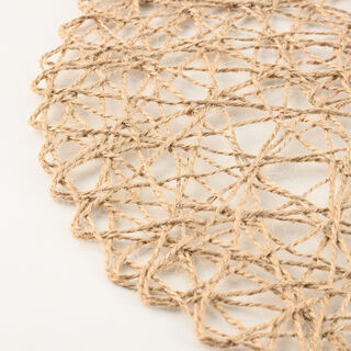 لا ميسا مفرش أطباق جوت 38سم، بيج