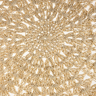 لا ميسا مفرش أطباق ورقي شكل الزهور 38سم، بيج