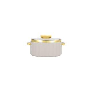 La Mesa matte lailac& gold plastic food warmer 1L