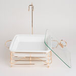 طبق تقديم مع سخّان مربع&nbsp; image number 3