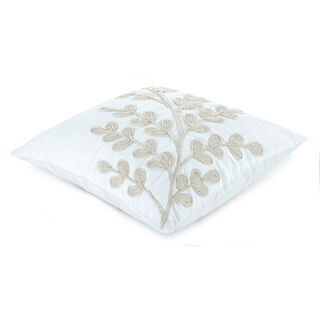 Embroidered leaf cushion 45*45 cm