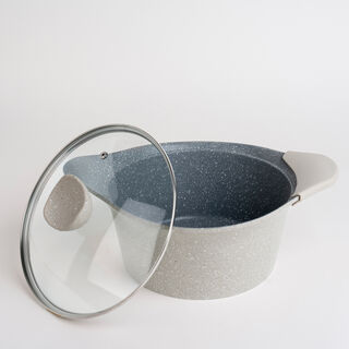 Alberto almuinum 8pcs cookware set, light brown