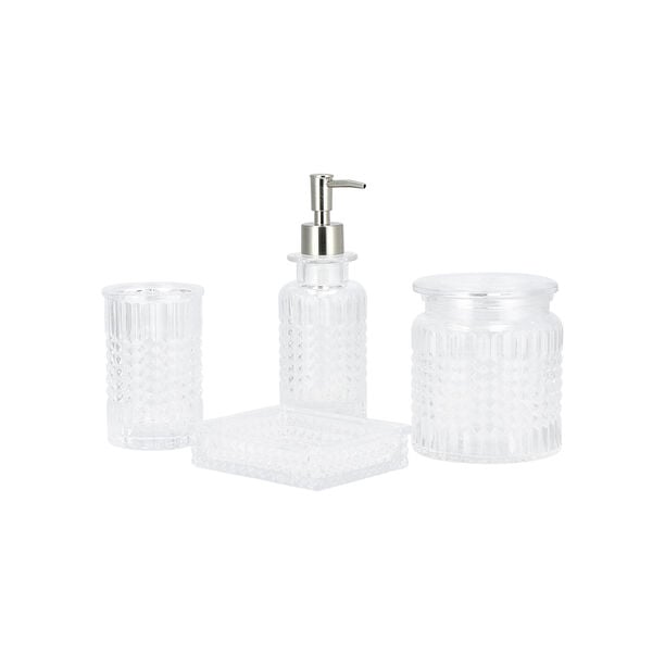Homez crystal 4 pcs bath set image number 2