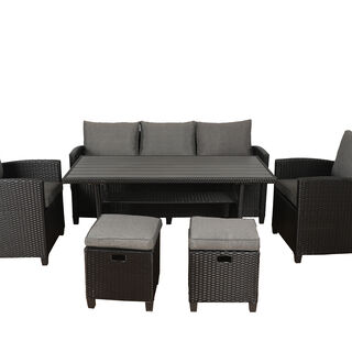 Albany 6pcs outdoor dining set, gray