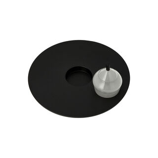 Abundance Serving Platter Black Frosted Glass