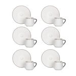 Dallaty silver and white porcelain Turkish coffee cups set 12 pcs image number 1