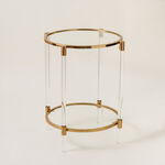Homez acrylic side table in gold 50.5*50.5*61cm image number 0