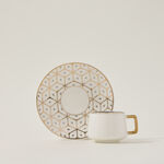 Dallaty grey and white porcelain Turkish coffee cups set 12 pcs image number 0