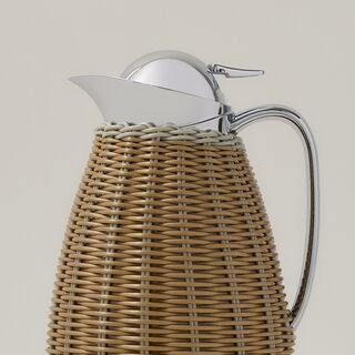 Dallety Steel Vacuum Flask Rattan Design Brown 1L