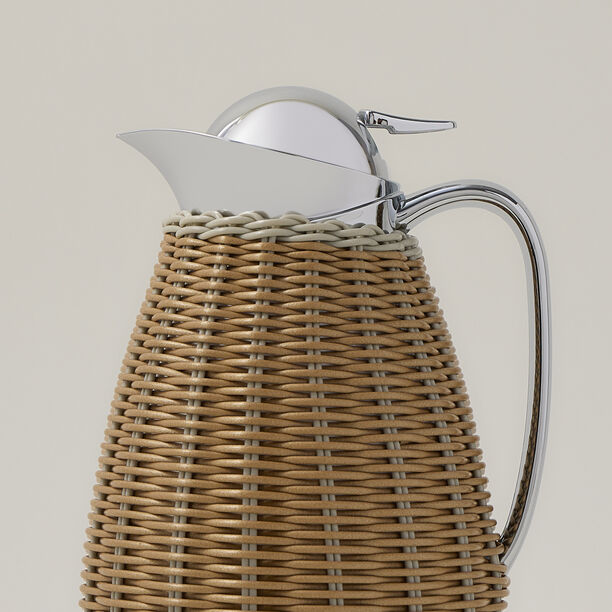 Dallety Steel Vacuum Flask Rattan Design Brown 1L image number 2