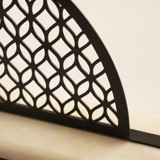 Homez Ramadan Decorative Domes With White Base, Black 27*9*50Cm