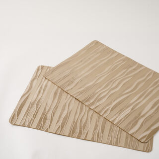 لا ميسا طقم لبادات مائدة بلاستيك بني 2 قطع 45*30 سم