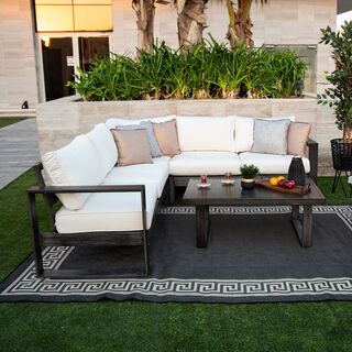 Earth Aluminium Corner Sofa+ Coffee Table