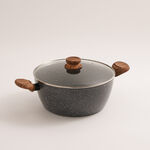 Alberto granite pot with glass lid, 28 cm image number 0