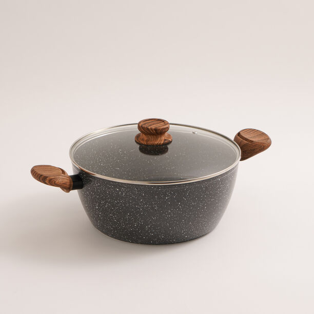 Alberto granite pot with glass lid, 28 cm image number 0