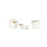 La Mesa gold /grey bone porcelain dinner set 47 pcs image number 4