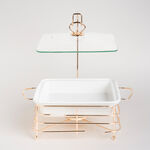 طبق تقديم مع سخّان مربع&nbsp; image number 0