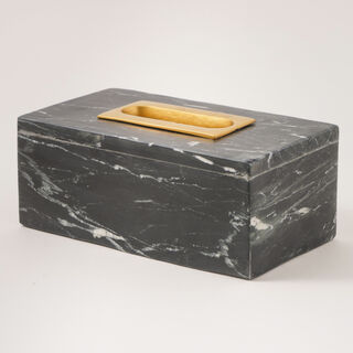 Black Marble Tissue Box 23*12*9.5 cm