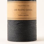 LED rustic candle in black 10*20cm image number 2