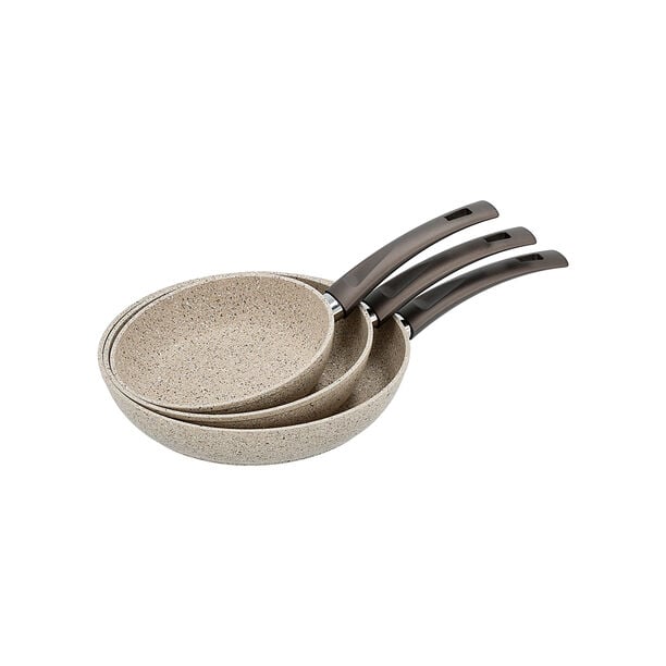 Alberto 3 piece brown granite frypan set 20/24/28 cm image number 4