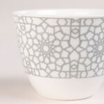 Zukhroof 28 Pieces Porcelain Tea And Coffee Set Othmani Gray Serve 6 image number 3