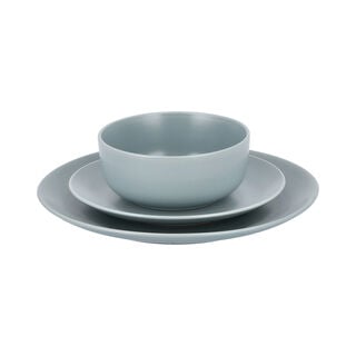 La Mesa grey stoneware 18 pc Dinner set