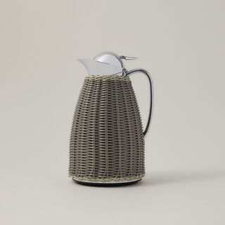 Dallety Steel Vacuum Flask Rattan Design Gray 1L